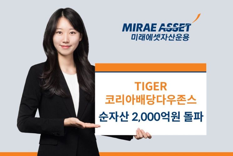 TIGER 코리아배당다우존스 ETF, 순자산 2000억 돌파