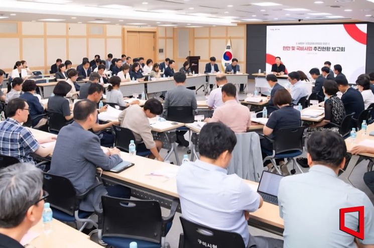 김장호 구미시장이 국비사업 추진현황 보고회.