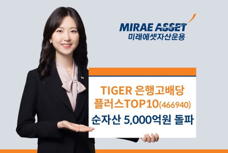 TIGER 은행고배당플러스TOP10 순자산 5000억