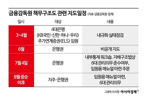 금감원, 8월 지주·은행 책무구조도 추가 현장점검
