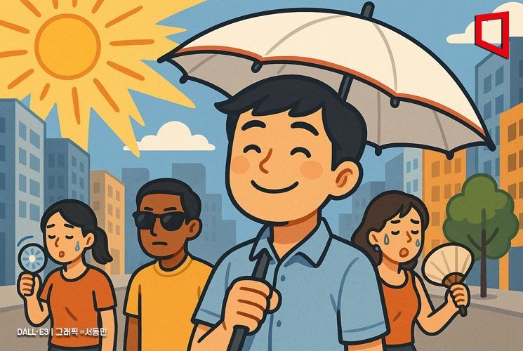 손선풍기도 선글라스도 아니다…체감온도 10도 뚝, 생존 필수품된 '이것'