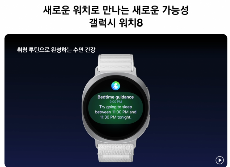 갤럭시 워치8의 수면 관리 기능. 삼성전자 제공
