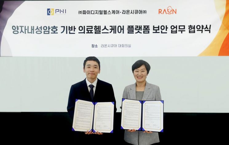 라온시큐어-파이디지털헬스케어, 의료 데이터 양자내성암호 확산 '맞손'
