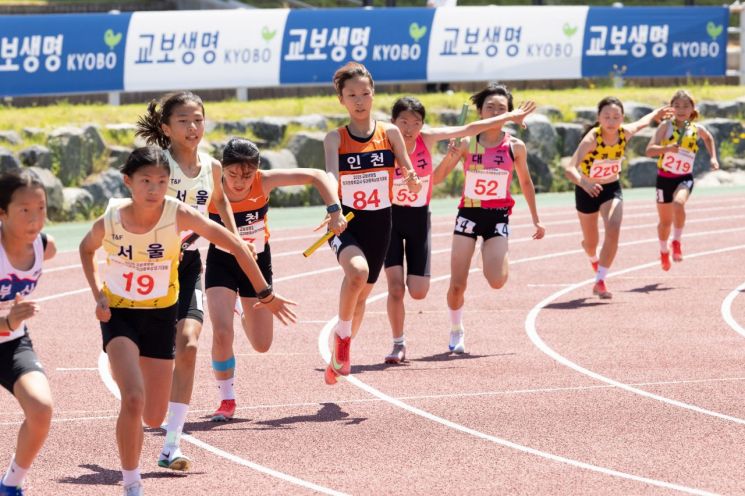 우상혁·신유빈 등 스타 배출…교보생명컵 꿈나무체육대회 개막