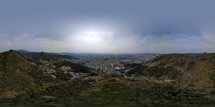 무등산 전망대 경관.