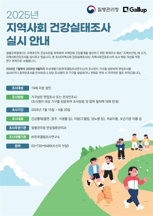 비대면 방식으로 지역사회 건강 파악…'혼합조사' 시범 도입