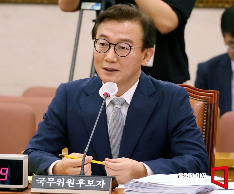 전재수 해양수산부 장관 후보자가 14일 국회 농림축산식품해양수산위원회 전체회의에서 열린 인사청문회에서 의원 질의에 답변하고 있다. 2025.7.14 김현민 기자