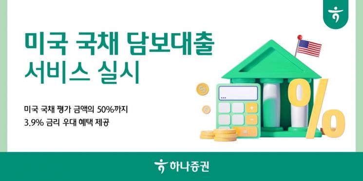 하나증권, 美국채 담보대출 서비스…3.9% 금리 우대혜택