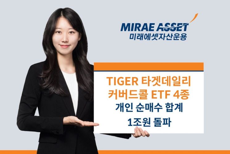 TIGER 타겟데일리커버드콜 ETF 4종, 개인 순매수 합계 1조원 돌파