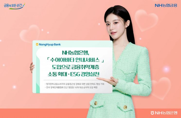 농협은행, 수어아바타 안내서비스 도입