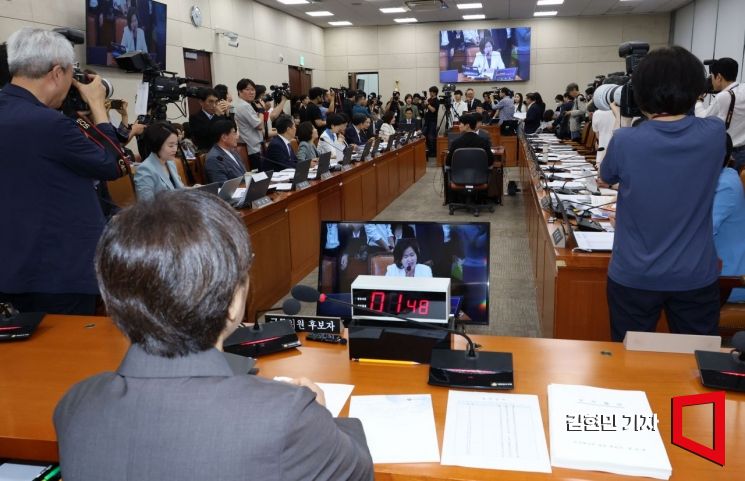 [포토] 정은경 후보자 인사청문회...시작부터 파행