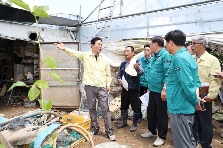 "신속 복구 총력" 박완수 경남지사, 의령·합천 수해피해 현장 점검