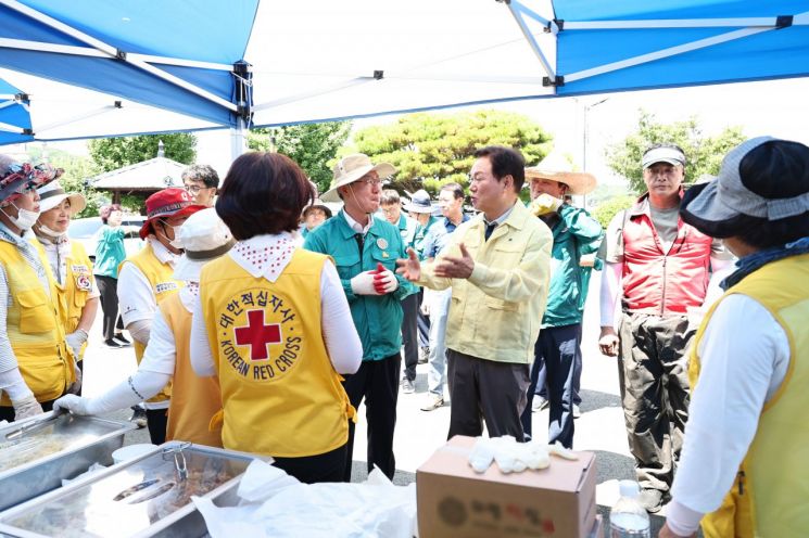 "신속 복구 총력" 박완수 경남지사, 의령·합천 수해피해 현장 점검