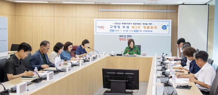 박희영 용산구청장이 25일 '2025년 부패취약분야 종합청렴도 향상을 위한 제2차 청렴회의'를 주재하고 있다. 용산구 제공.