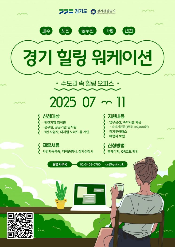 경기도의 '경기 힐링 워케이션' 사업 포스터