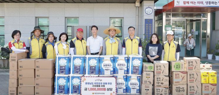 [포토] 충남 당진 호우 피해지역 찾은 대전시의회 의원, 복구 지원