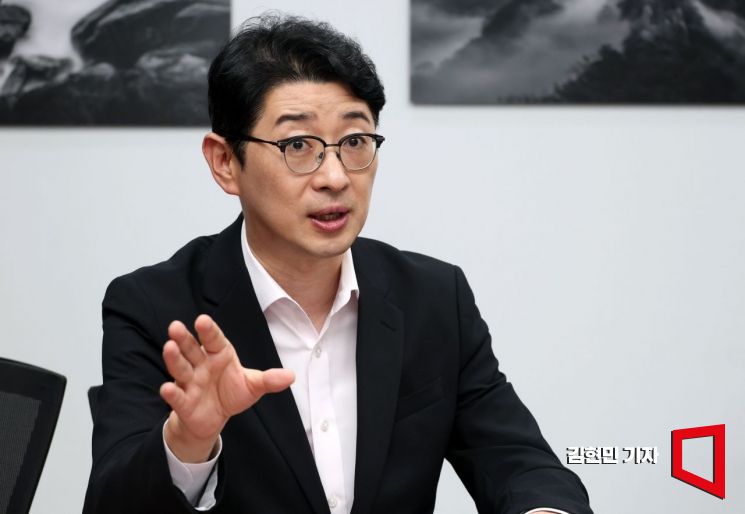 국민의힘 당대표 출마를 선언한 주진우 의원이 28일 국회에서 아시아경제와 인터뷰를 하고 있다. 2025.7.28 김현민 기자