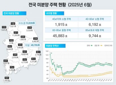 전국 미분양 주택 현황(6월 기준). 국토교통부.