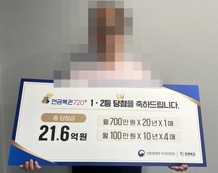 연금복권 720+ 273회 1·2등 당첨자. 동행복권 홈페이지