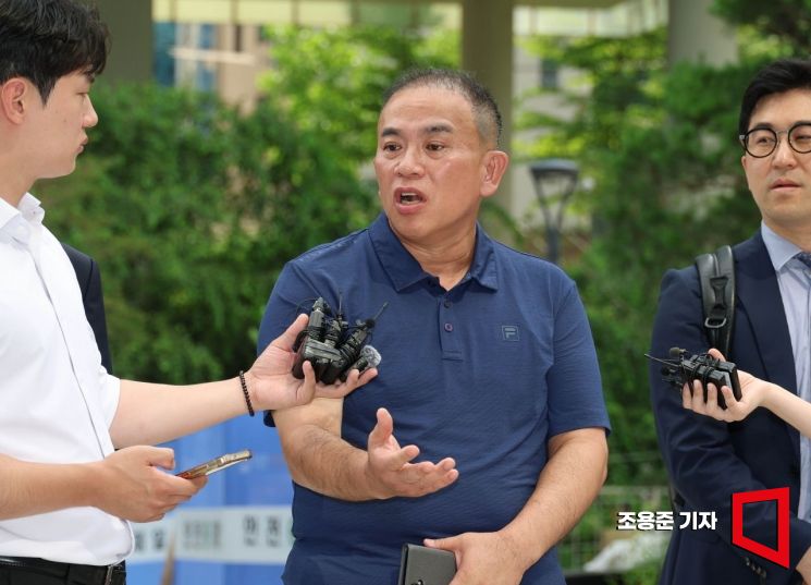 [포토] 특검 출석하는 입장 밝히는 명태균씨