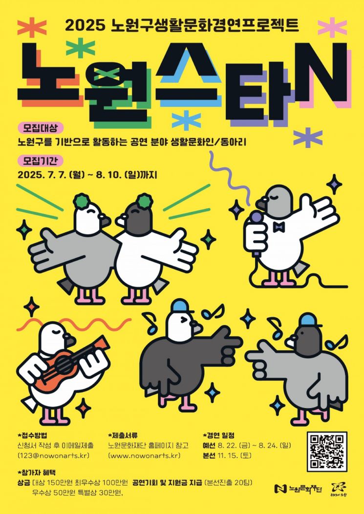 노원구, 생활문화 경연 ‘노원스타N’ 참가자 10일까지 모집