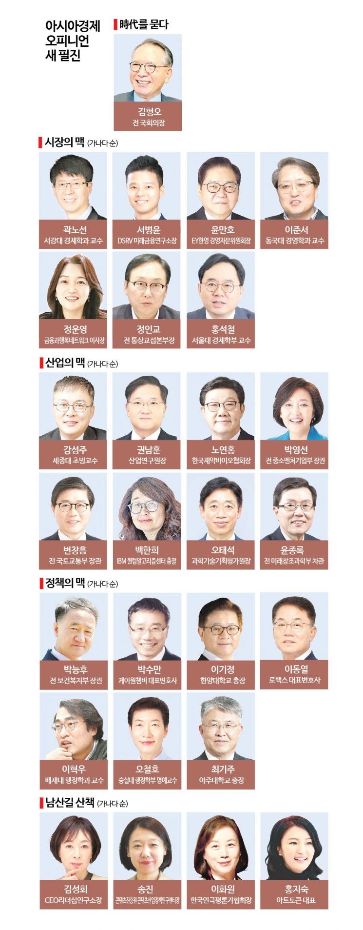 아시아경제 오피니언 새 필진. 그래픽 = 이영우 기자