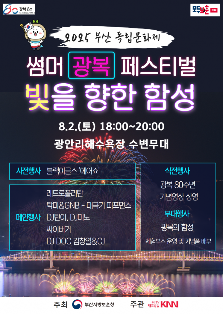 광복80주년 독립문화제 포스터.