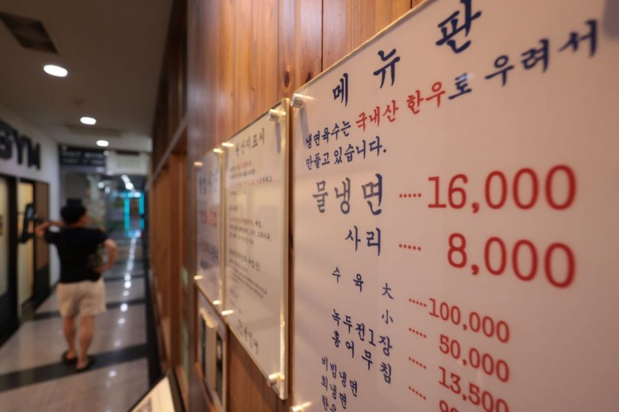 여름철 대표 먹거리 냉면 물가 상승. 연합뉴스