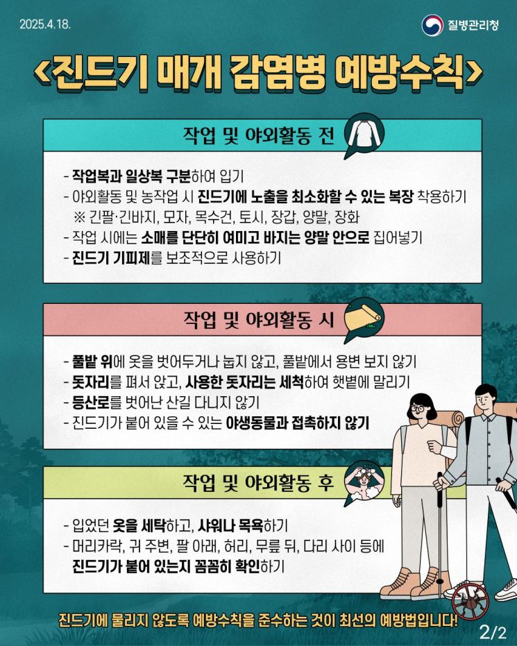 담양군 "야외 활동 시 진드기 조심하세요"