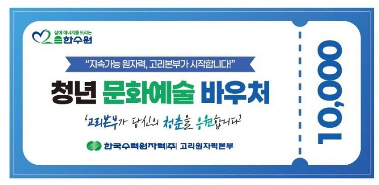 고리원자력본부, 청년 문화예술 바우처 사업 시작