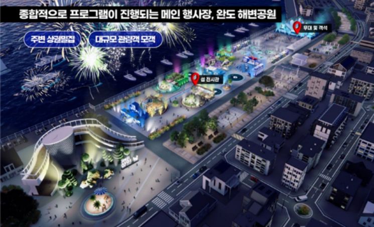 행정안전부가 주최하는 섬의 날 행사가  오는 7~10일 '천천히 돌아보고, 섬'을 주제로 완도군 해변공원 일대에서 성대하게 개최된다. 완도군 제공