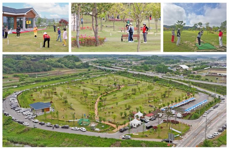 임실군의 대표 스포츠 여가시설인 오수파크골프장이 전국 파크골프 동호인들 사이에서 큰 인기를 끌며 지역 명소로 각광받고 있다. 임실군 제공