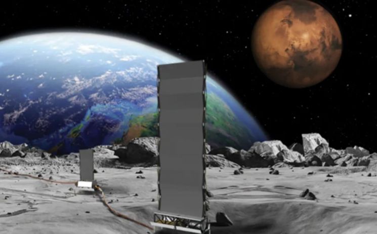 미 항공우주국(NASA·나사)의 달 표면 전력시설망 구축 구상도. 나사 홈페이지