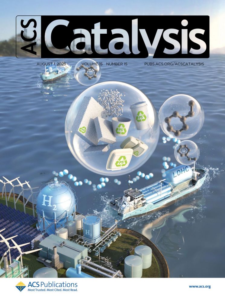 2025년 8월 ACS Catalysis 저널의 Back Cover로 수록된 표지 그림