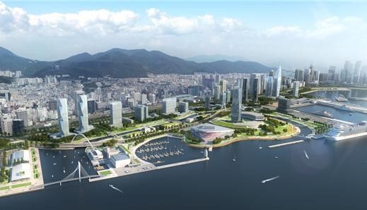 부산 북항재개발사업 조감도.