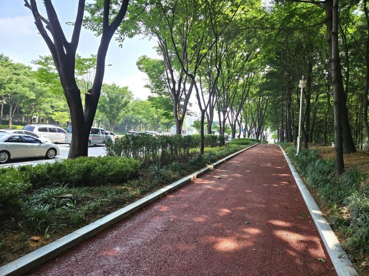 백마로 미세먼지 저감 도시숲 사업지. 고양특례시 제공