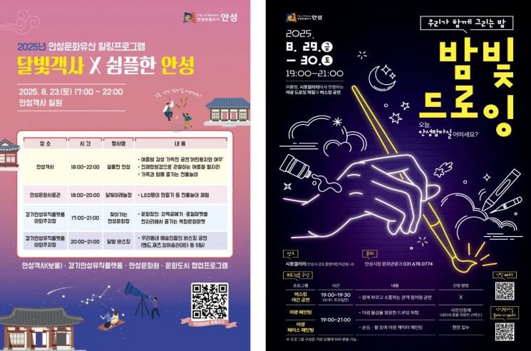 안성시, 야간 경제·문화 활성화 위한 프로그램 잇따라 선보여