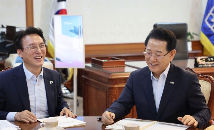김영록 지사-김민석 국무총리 만남…전남 현안 논의