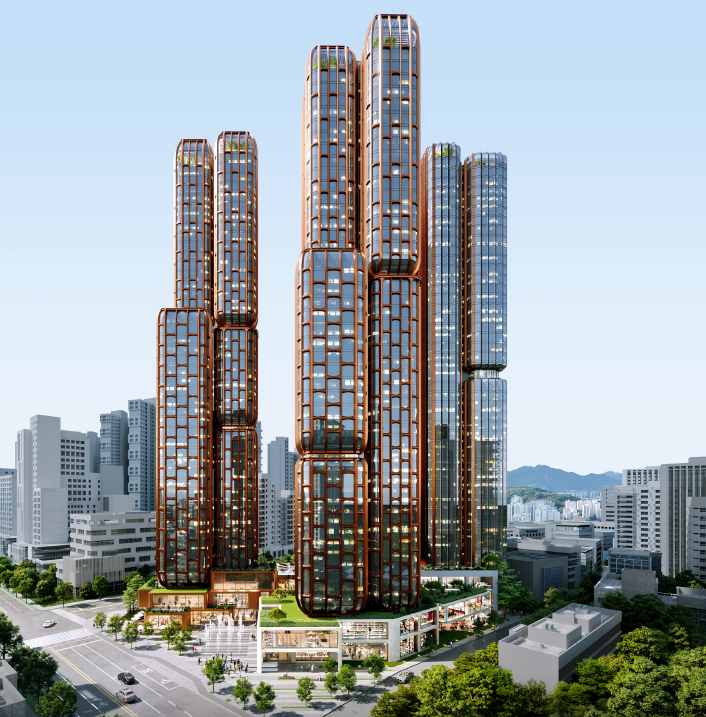 Perspective view of the Noryangjin Government Office Site Complex Development Project (draft). Provided by Dongjak District Office.