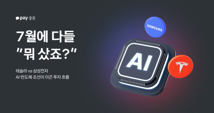 美는 테슬라·국장은 삼전…7월 '최애주' 꿰찼다