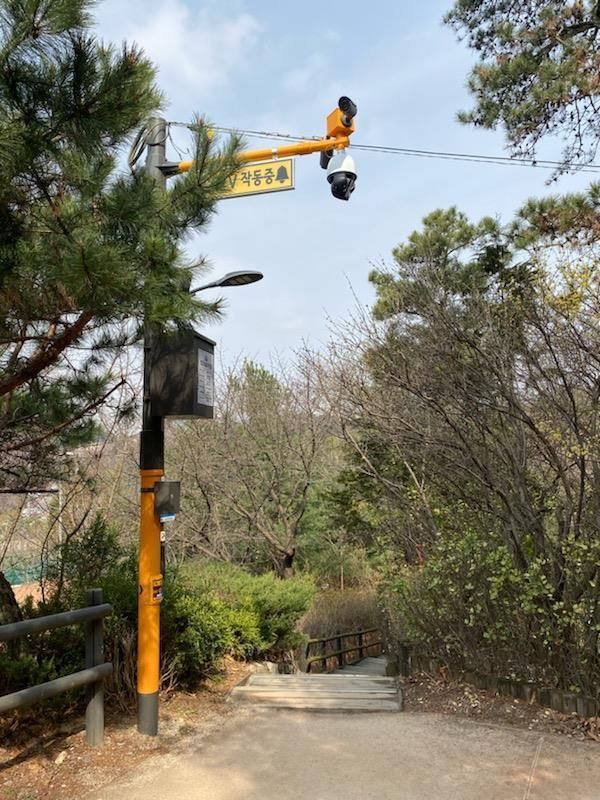 응봉공원 내 지능형 CCTV. 용산구 제공.