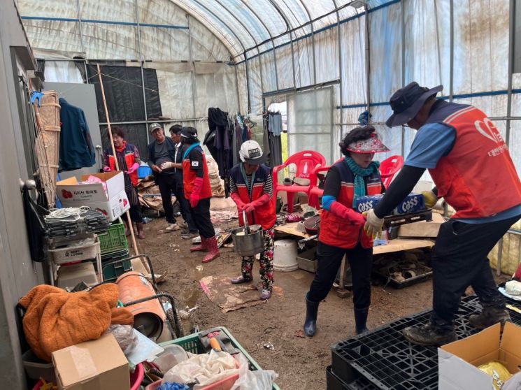 광주 광산구, 수해 복구에 온정 손길 이어져