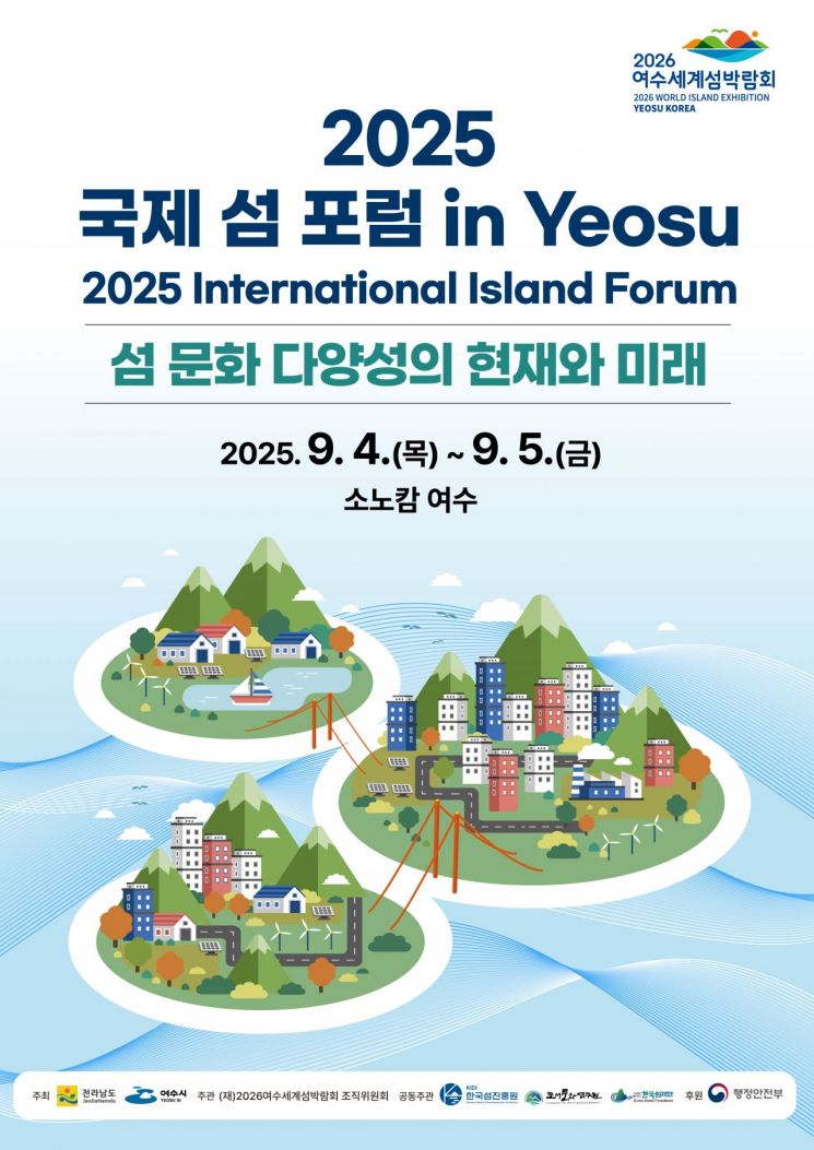 '2025 국제 섬 포럼 in Yeosu' 포스터.
