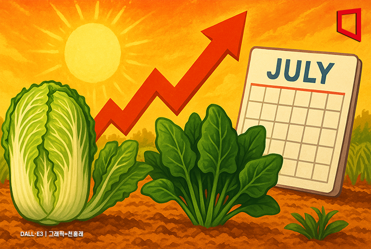 7월 폭염에 생산자물가 뛰었다 "시금치172%·배추 52% 폭등"