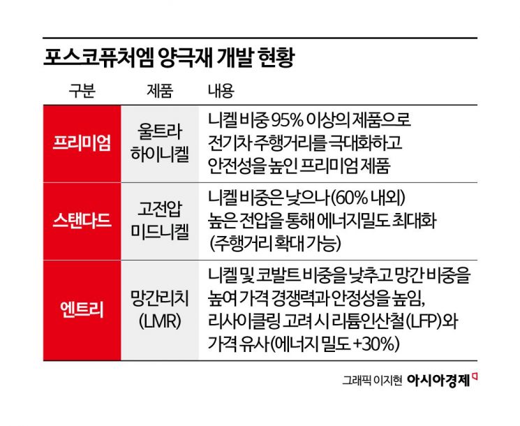 포스코퓨처엠, 엔트리부터 프리미엄 전기차까지…'양극재 포트폴리오' 완성