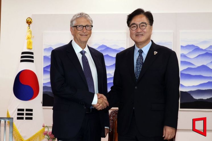 [포토] 빌 게이츠와 만난 우원식 의장