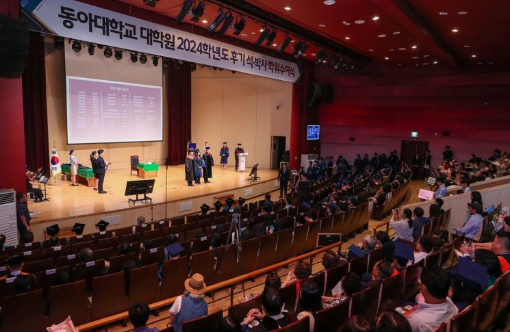 동아대, 후기 대학원 학위수여식… 석·박사 300명 배출