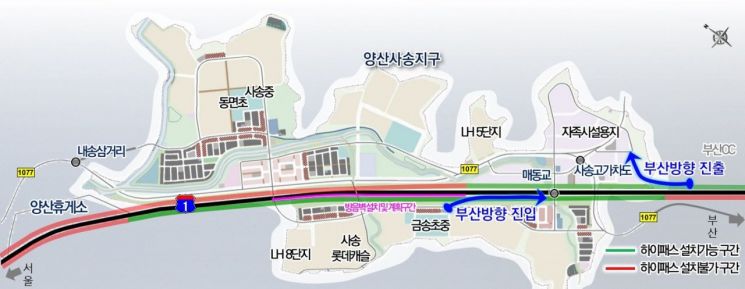 사송하이패스IC 위치도.