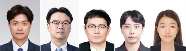부산대 연구진(왼쪽부터 이형우 오진우 송명관 김영권 우채영). 부산대 제공