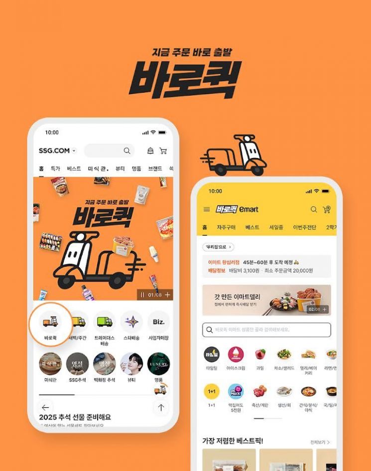 '이젠 툭 주문하면 바로 띵동' 점점 빨라지네…"1시간 내 도착" 내놓은 SSG닷컴